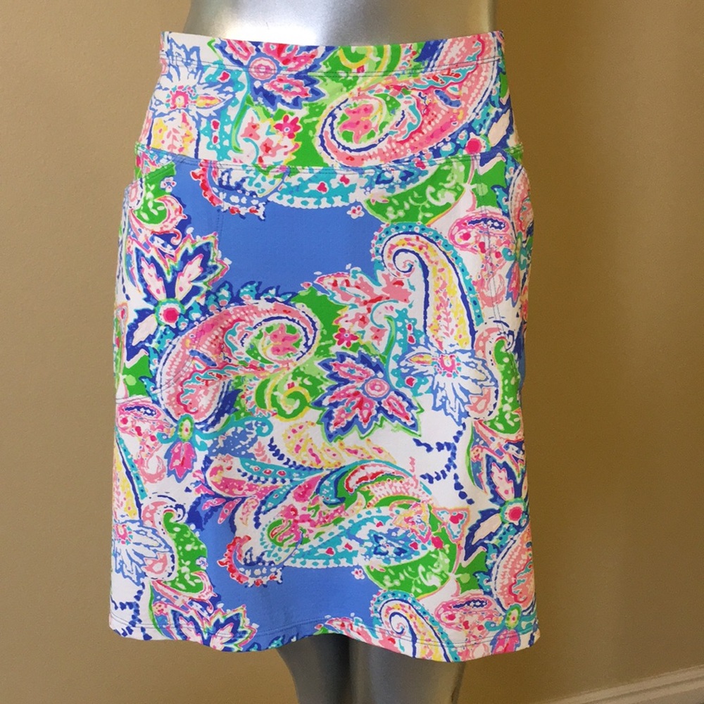 G Lifestyle Knit Golf Skort In Paisley Print